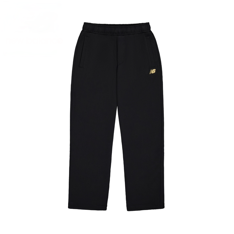 New Balans ss25 brendi logotipi bosma kundalik qulaylikdagi trikotaj sport shimlari qora erkaklar uchun