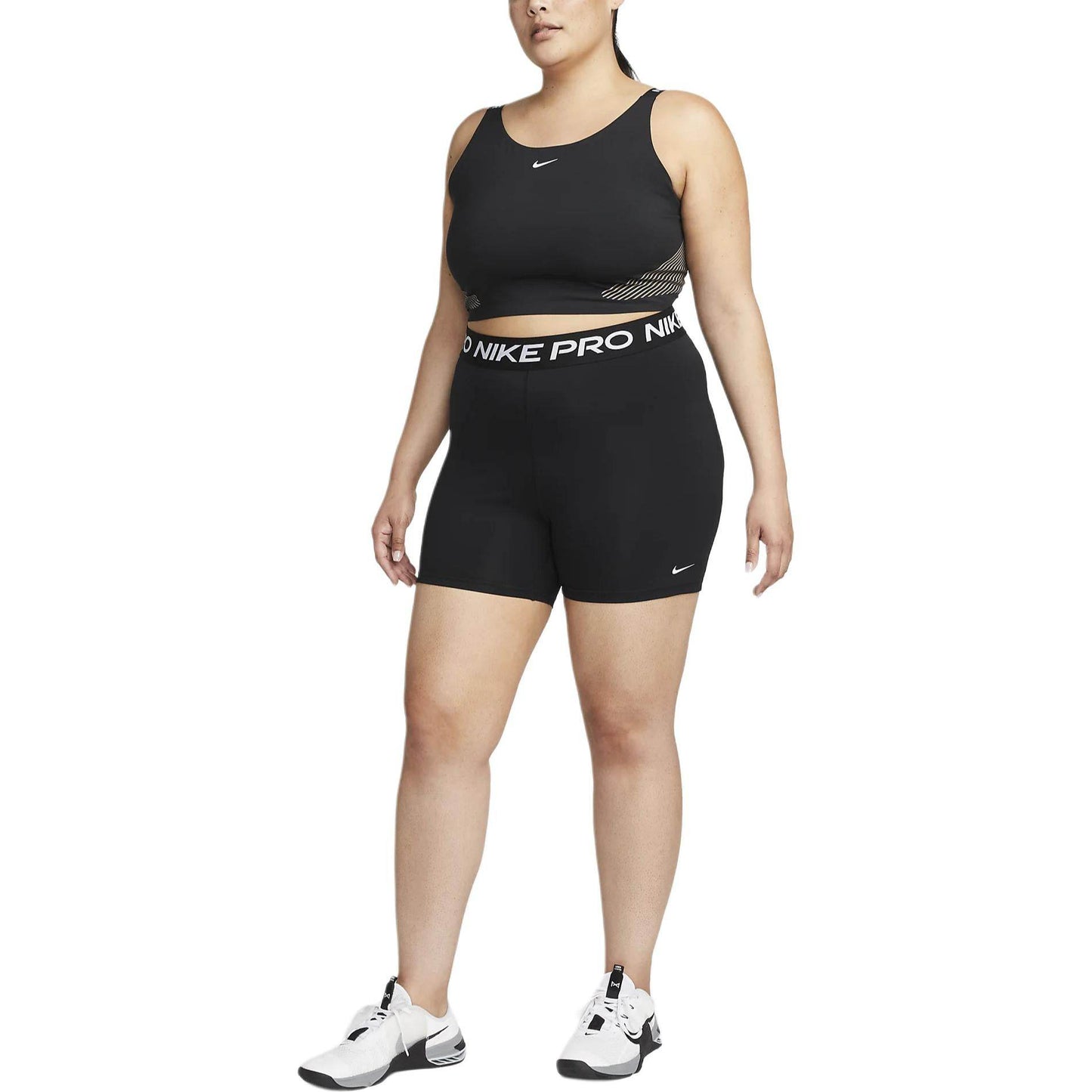 Спортивные шорты женские Nike Pro 365 Waist Letter - Boxette Shop
