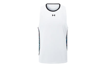 Under armour ss24 повседневная повседневная бег фитнес тренировки спорт быстро сухой дышащий без рукавов танк топ мужской и женский белый
