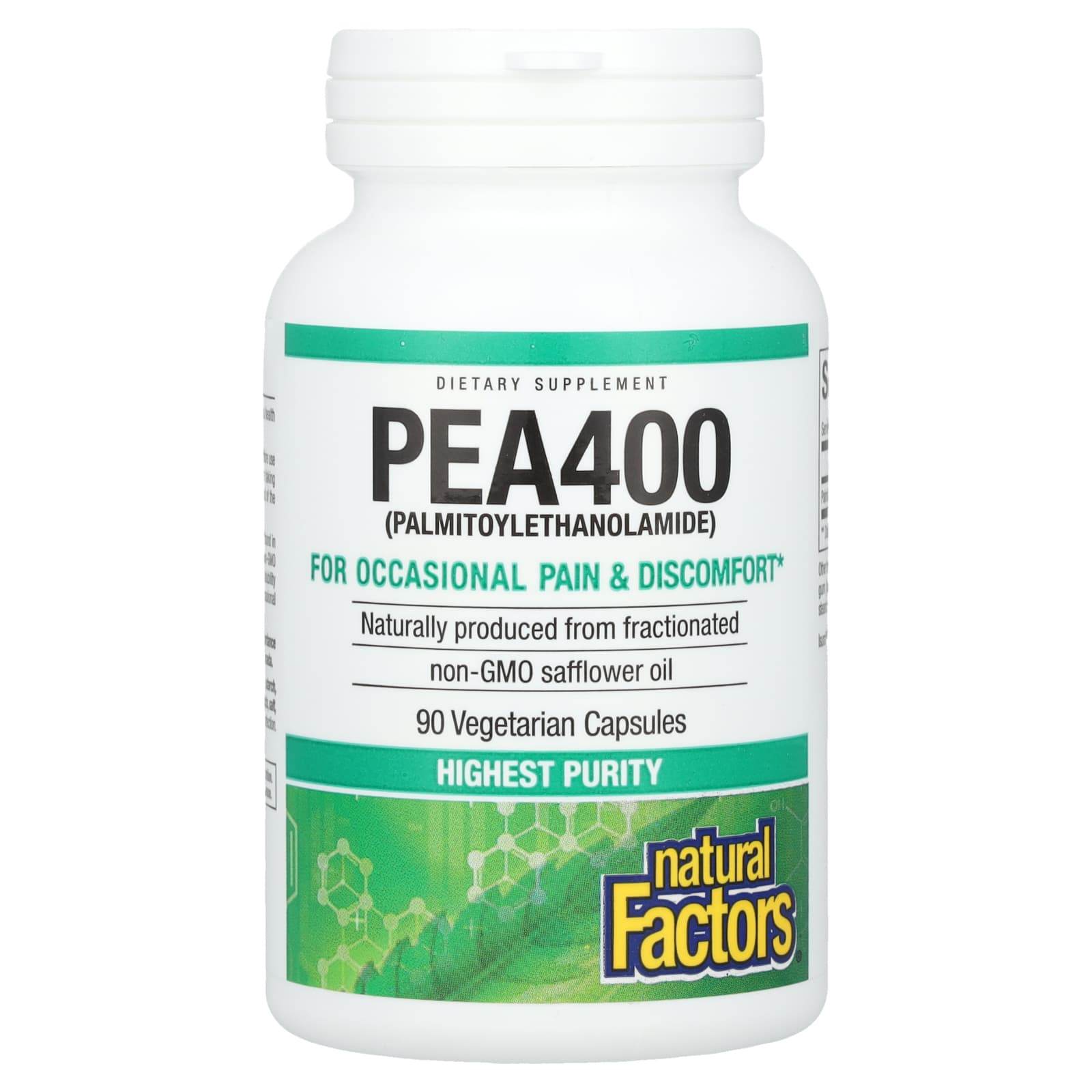 БАД Natural Factors PEA400, пальмитоилэтаноламид, 400 мг, 90 капсул - Boxette Shop
