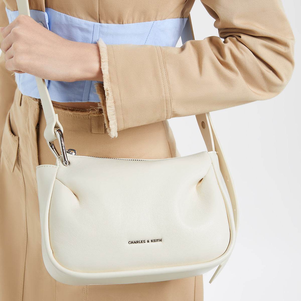 Сумка женская Charles&Keith Soft Zip Underarm - Boxette Shop