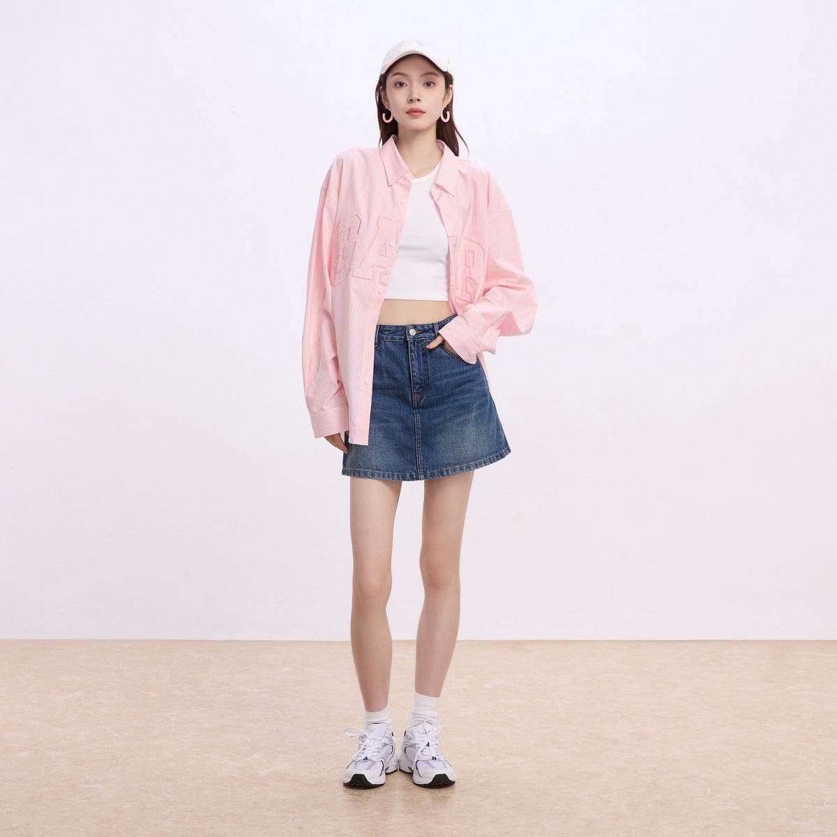 Рубашка Gap Long Sleeve Logo Stripe Shirt - Boxette Shop