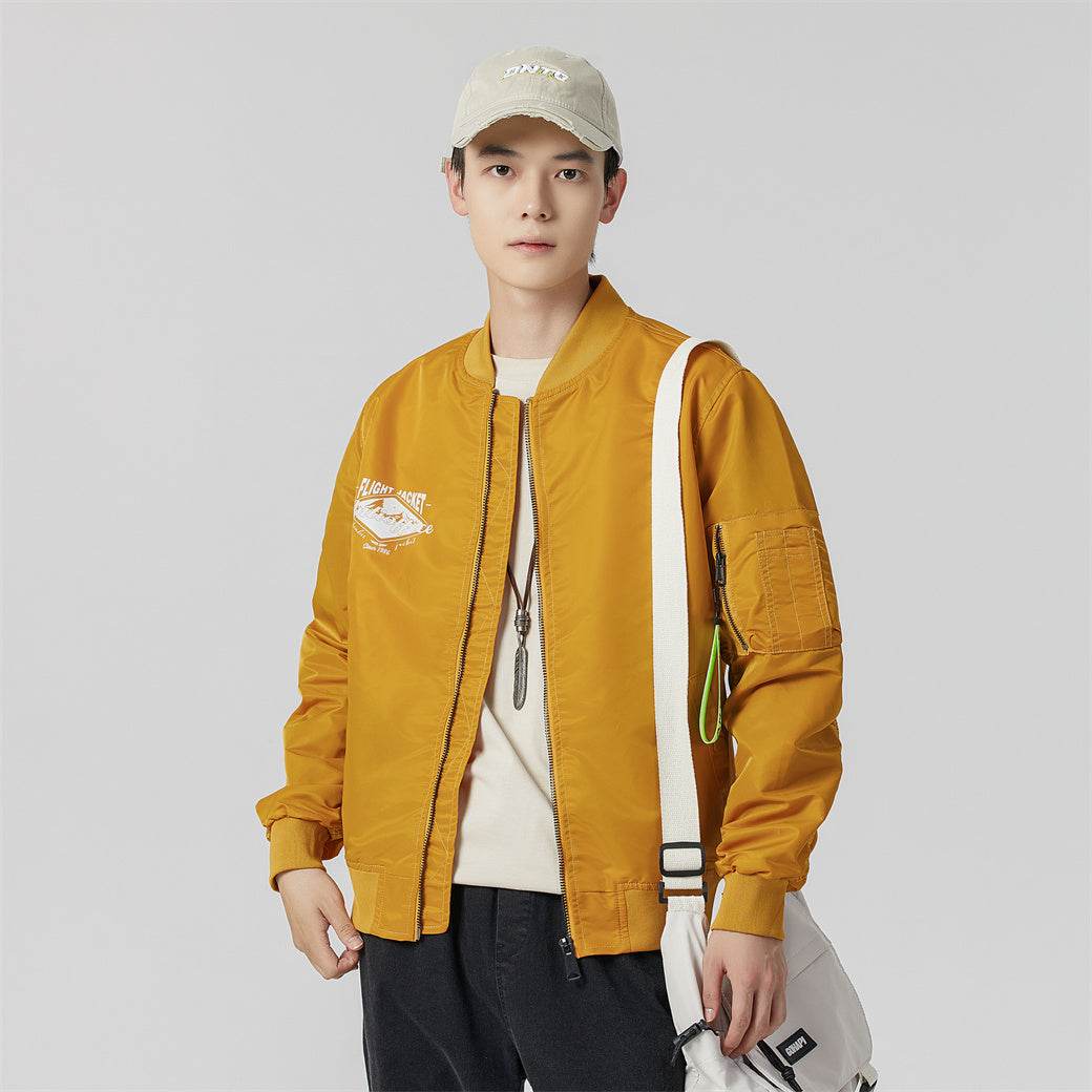 Антиофис гонконг стиль куртка с свободными широкими ногами джинсы повседневная работа поездка костюм городской новый молодежный простой и удобный с хорошим набором одежды осень и зима мужские модели - Boxette Shop