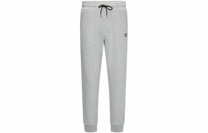 Reebok letter logotipi chizilgan trikotaj sport shimlari uniseks kulrang