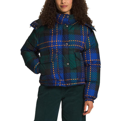 The north face sierra plaid large pocket hooded jacket women's