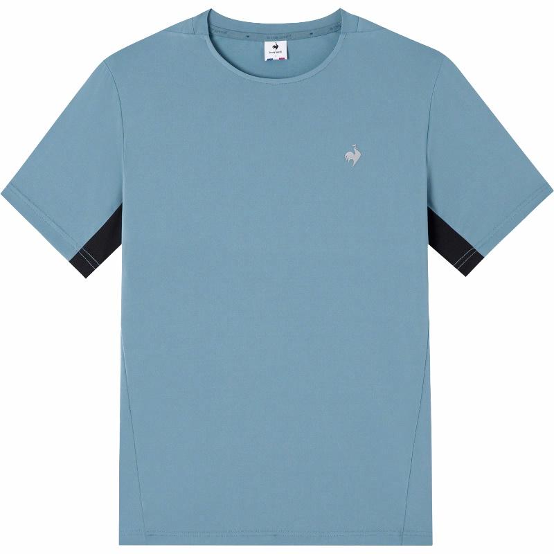 Le coq sportif frantsuz xo'roz mashqi qulay dumaloq bo'yinli sport nafas oladigan qisqa yengli futbolka erkaklar