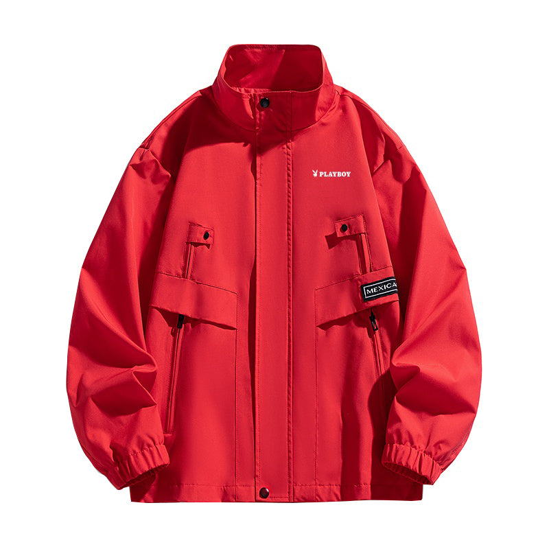 Playboy erkaklar kurtkalari bahor va kuzda o'rnatilgan yoqa tasodifiy shamolga chidamli kurtka erkaklar modellari