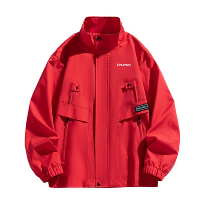 Playboy erkaklar kurtkalari bahor va kuzda o'rnatilgan yoqa tasodifiy shamolga chidamli kurtka erkaklar modellari