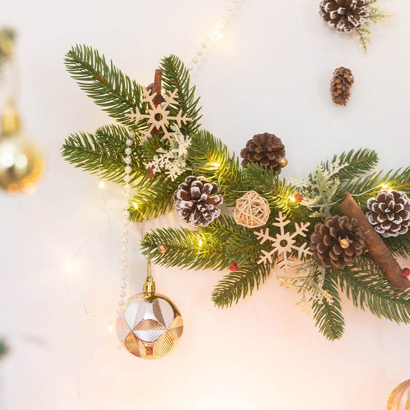 Венок настенный Aying Pinecone Rattan - Boxette Shop