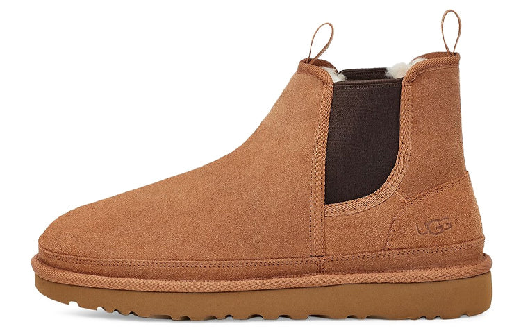 Ugg neumel коровья замша теплый носить классический теплый мягкой короткие сапоги снег мужские каштановый цвет