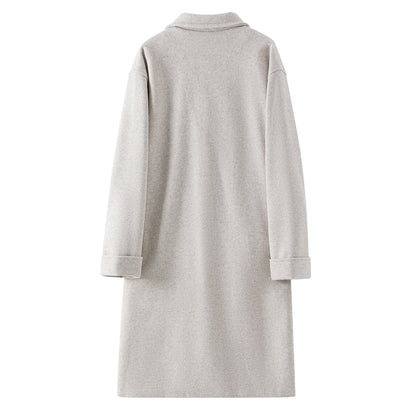 FC Barcelona koreys dangasa uslubidagi asosiy uzun cho'ntakli issiq ko'ylagi uzun yengli lapel ikki qismli qulay moda katta sezgi trendi tasodifiy palto bir xil paragrafli erkaklar va ayollar