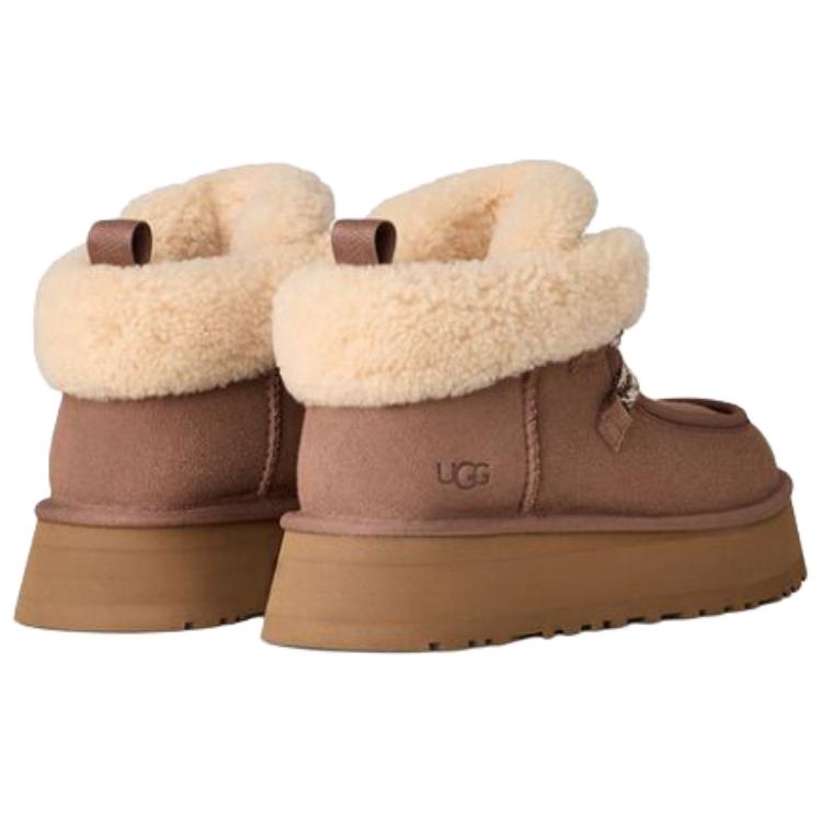 Ugg cow anatomic leather warm comfortable snow boots women's brown