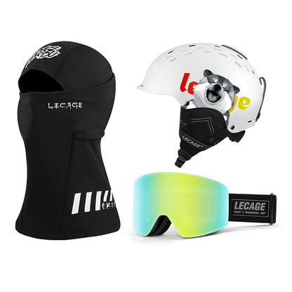 Горнолыжный шлем и очки Lecage Lecage