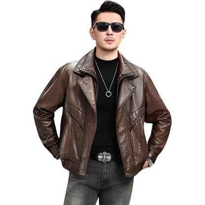 Erkaklar uchun Kaiser Biker moyli mumli kurtka