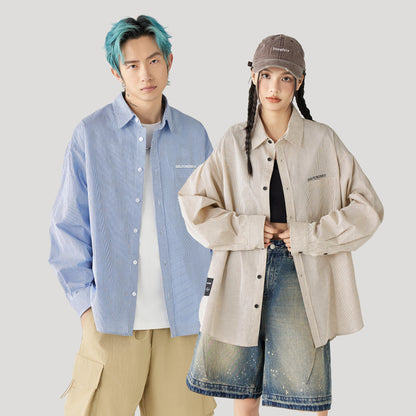 Golfcross yapon kolleji uslubidagi shaharbo'yi chiziqli bir ko'krakli tasodifiy lapel uzun yengli ko'ylak ko'ylagi juftlik modellari