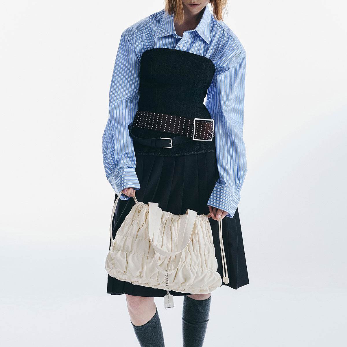 Сумка женская Charles&Keith Drawstring Capacity Pleated Soft - Boxette Shop