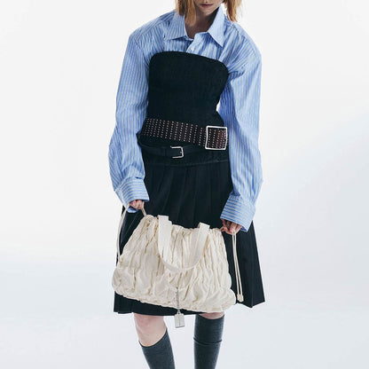 Сумка женская Charles&Keith Drawstring Capacity Pleated Soft - Boxette Shop