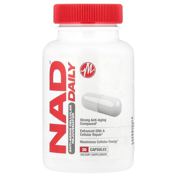 БАД Metabolic Nutrition, NAD DAILY / MAX / MAX+, 30 капсул - Boxette Shop