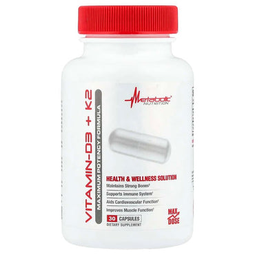 БАД Metabolic Nutrition, витамины D3 и К2, 30 капсул