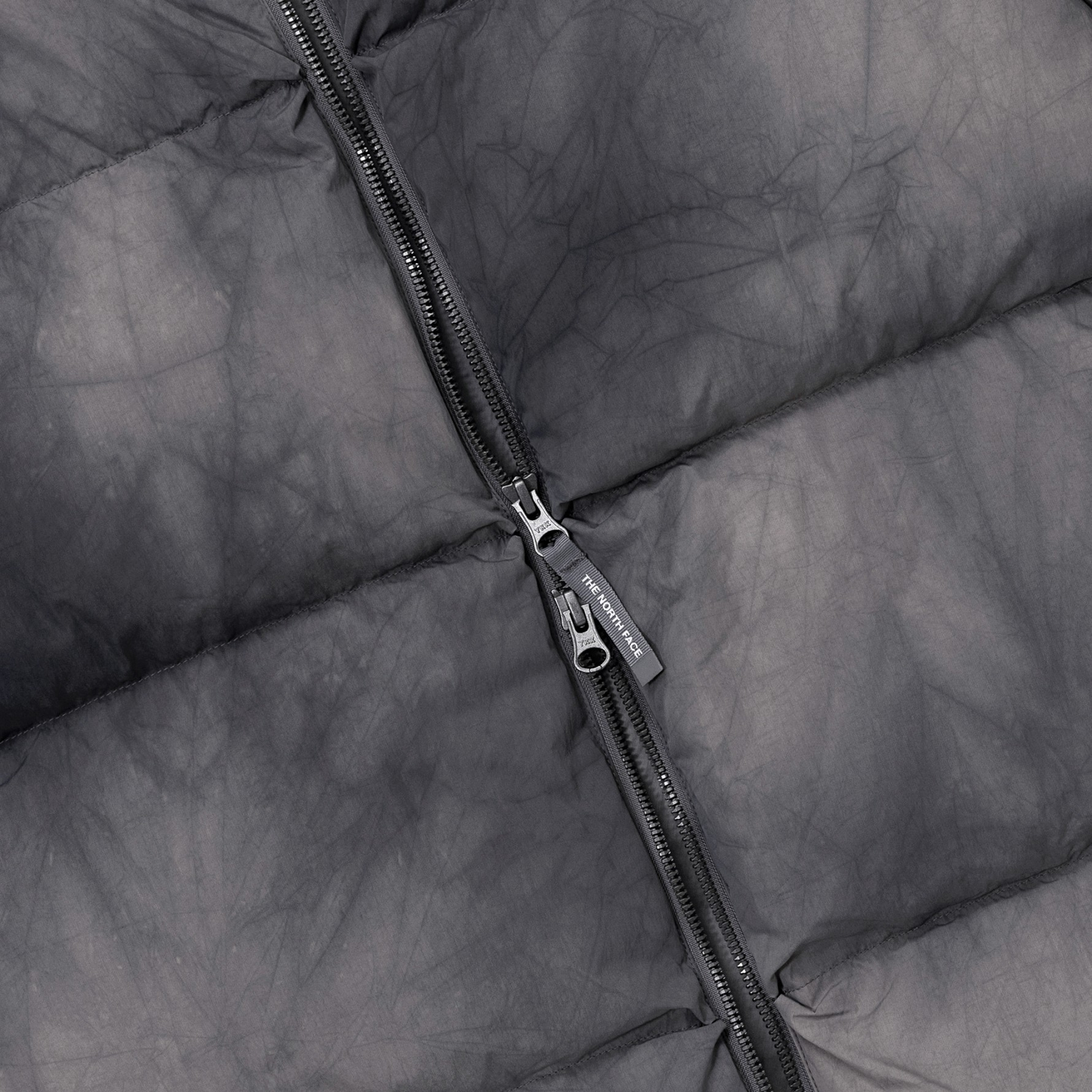 The north face tie-dye капюшон на молнии с длинным рукавом стеганый контейнер пуховик куртка унисекс серый