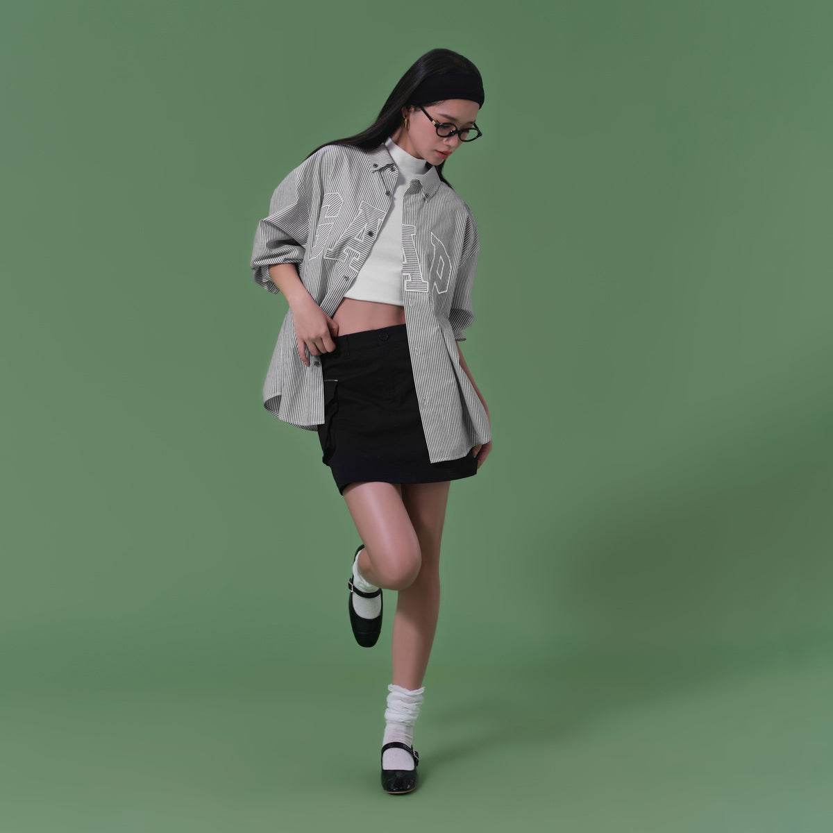Рубашка Gap Long Sleeve Logo Stripe Shirt - Boxette Shop