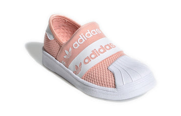 Adidas originals superstar smr 360 c retro athletic casual low top children's board shoes pink white mid small kids