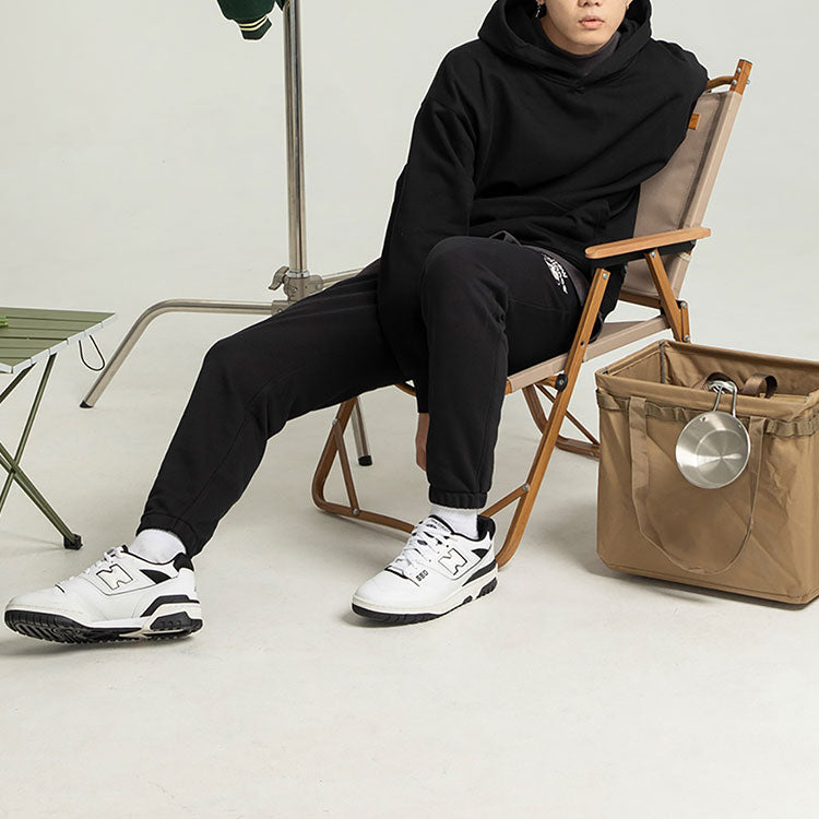 New Balance Solid Simple Trikotajli erkaklar qora sport shimlari