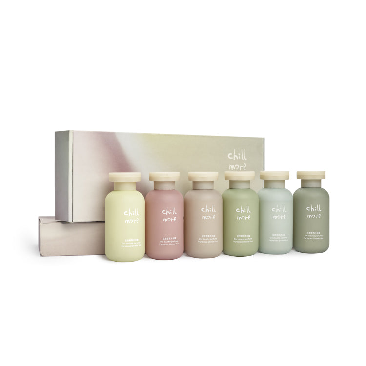 Гель для душа chillmore fragrance чистый увлажняющий аромат 120 мл*6 мультиароматизированный дорожный набор для мальчиков и девочек на все сезоны