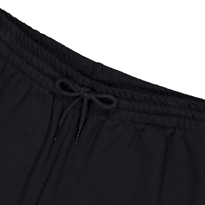 New Balance Sport Life Solid Color Kichkina logotipli to'rli trikotaj erkaklar qora sport shortilari