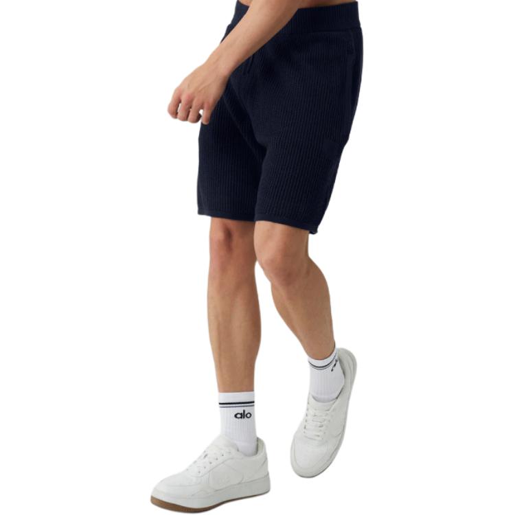 Alo yoga trikotajli tekis rangli to'rli erkaklar sport shortilari
