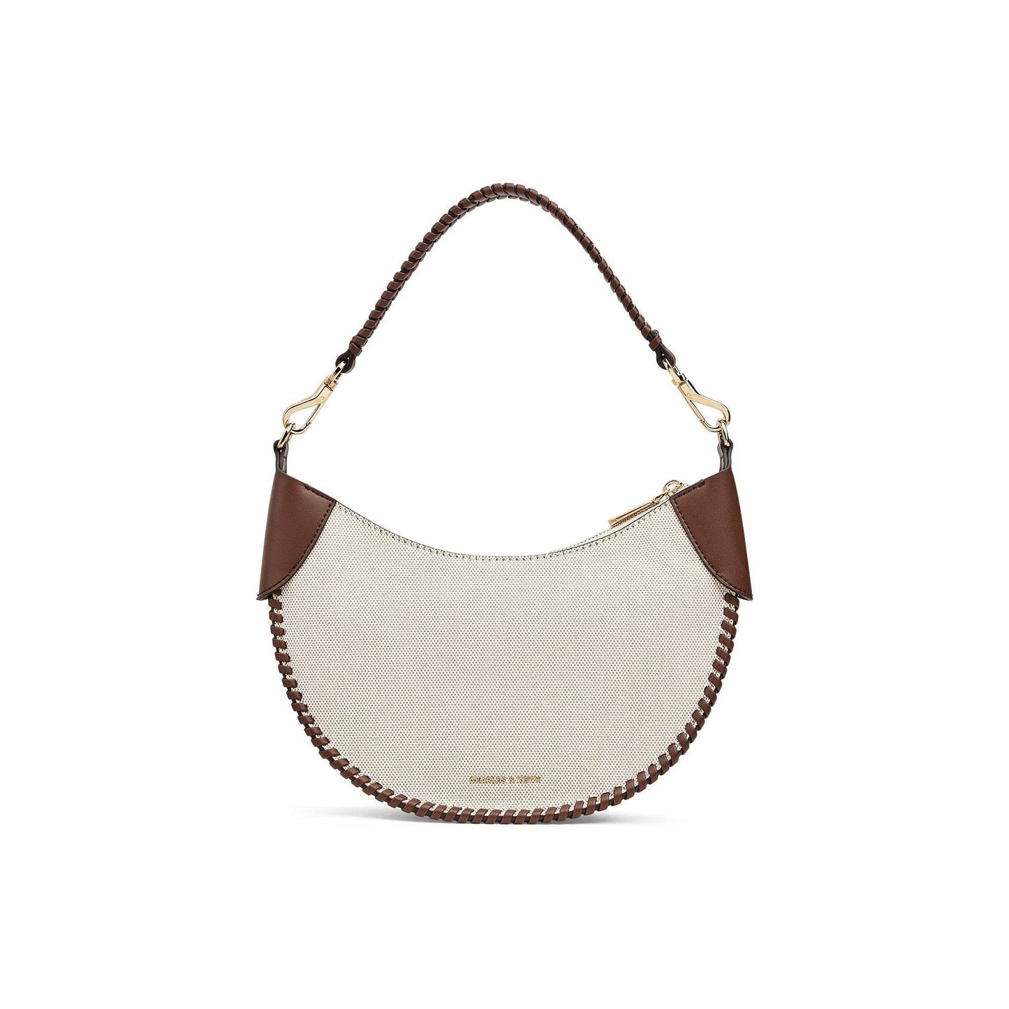 Сумка женская Charles&Keith Canvas Collection Blade Hanging Crescent - Boxette Shop