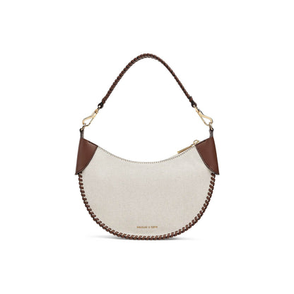 Сумка женская Charles&Keith Canvas Collection Blade Hanging Crescent - Boxette Shop