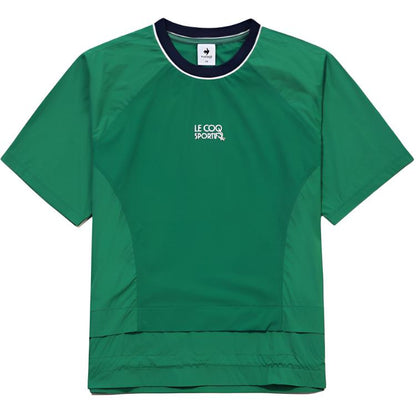 Le Coq Sportif ayollar uchun bosilgan ekipaj bo'yinli qisqa yengli futbolka