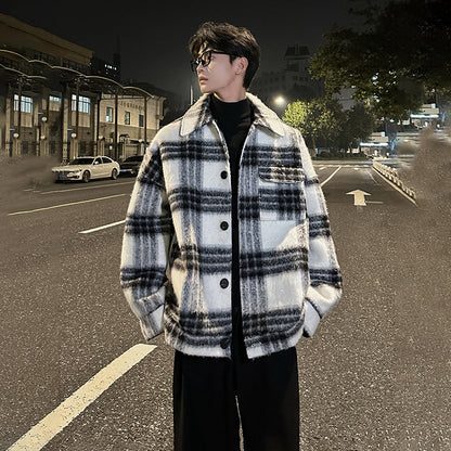 Edrpius koreys dengiz oti sochlari kichkina xushbo'y shamolli tvid plashli lapel dizayni zamonaviy trend tuyg'usi yuqori ko'cha issiq sovuq hiphop jinsi bo'lmagan erkin kundalik ish uchun ko'p qirrali palto.