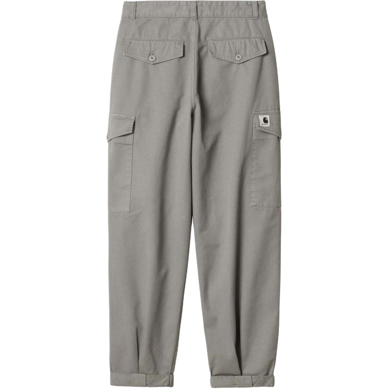 Carhartt ro'molchali plili logotip kvadrat naqshli fermuarli bo'sh ish shimlari tumanli kulrang