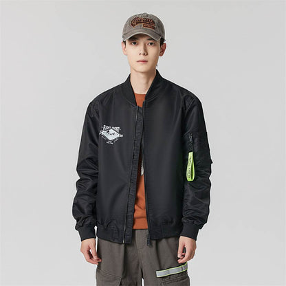 Антиофис гонконг стиль куртка с свободными широкими ногами джинсы повседневная работа поездка костюм городской новый молодежный простой и удобный с хорошим набором одежды осень и зима мужские модели - Boxette Shop