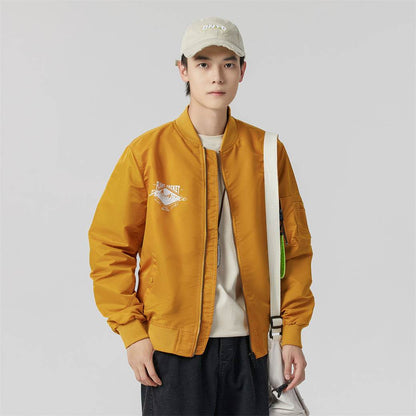 Антиофис гонконг стиль куртка с свободными широкими ногами джинсы повседневная работа поездка костюм городской новый молодежный простой и удобный с хорошим набором одежды осень и зима мужские модели - Boxette Shop