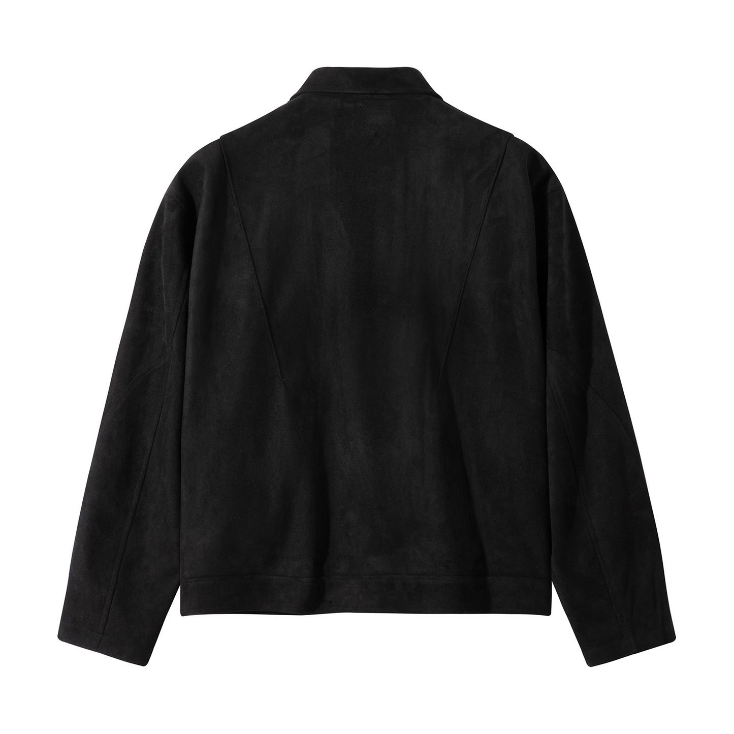 Lilbetter sun'iy zamsh bo'sh barglari bo'lingan dizayn stiletto shakli trend oddiy ko'p qirrali kalta blazer ko'ylagi erkaklar qora