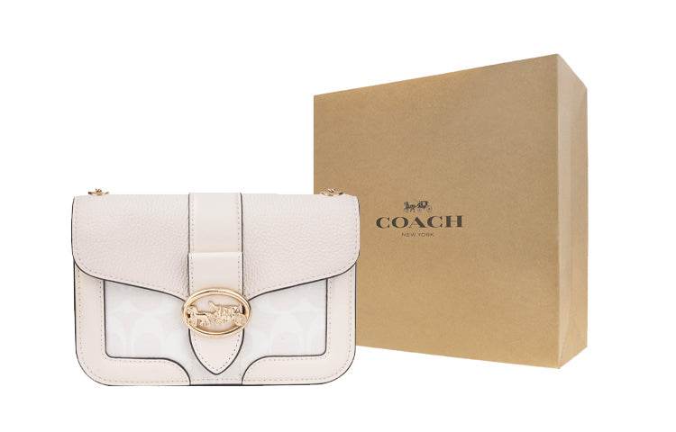 Сумка женская Coach Georgie 19 Carriage Buckle Colour Block - Boxette Shop