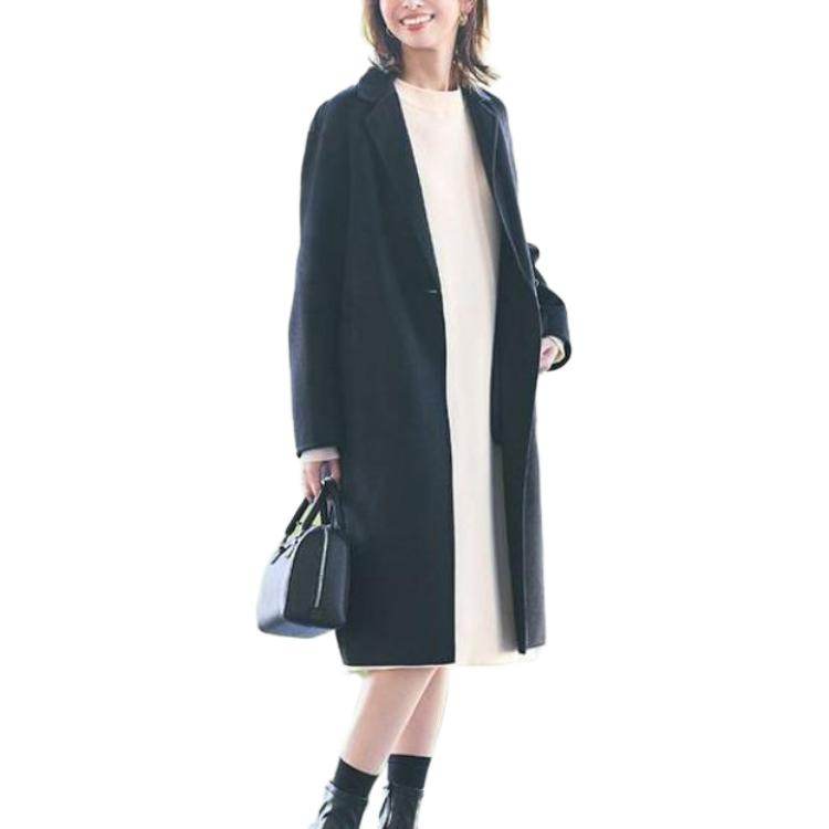 Пальто женское Uniqlo Commuter Jacket Reversible Tweed Long - Boxette Shop