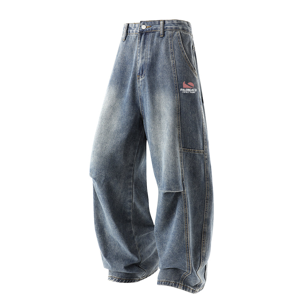 Pal ongaco pal ongaco American retro deconstruction splicing dizayn tuyg'u yuvish do eski bo'sh yuz burma pichoq shimlar harf logo bosma tide moda tasodifiy keng jinsi erkaklar va ayollar bir xil modellar bilan