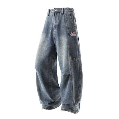 Pal ongaco pal ongaco American retro deconstruction splicing dizayn tuyg'u yuvish do eski bo'sh yuz burma pichoq shimlar harf logo bosma tide moda tasodifiy keng jinsi erkaklar va ayollar bir xil modellar bilan