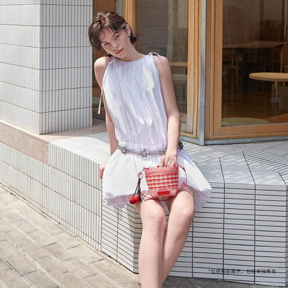 Сумка женская Charles&Keith Dopamine Weave Series Skeleton - Boxette Shop