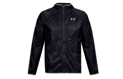 Under armour qualifier storm packable running hooded gym shirt men's black