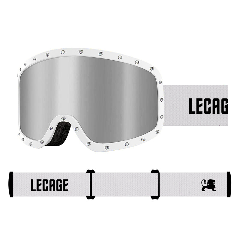 Lecage lecage алмаз снег очки национальная версия защита от солнца секс обертывание анти-туман анти-снег слепота анти-блик ветрозащитный мужчины и женщины с теми же моделями hd вентиляции столб поверхности открытый лыжный очки