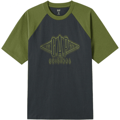Gap urban casual collection хлопковая футболка с плечевым швом и круглым вырезом с коротким рукавом мужские и женские футболки - Boxette Shop