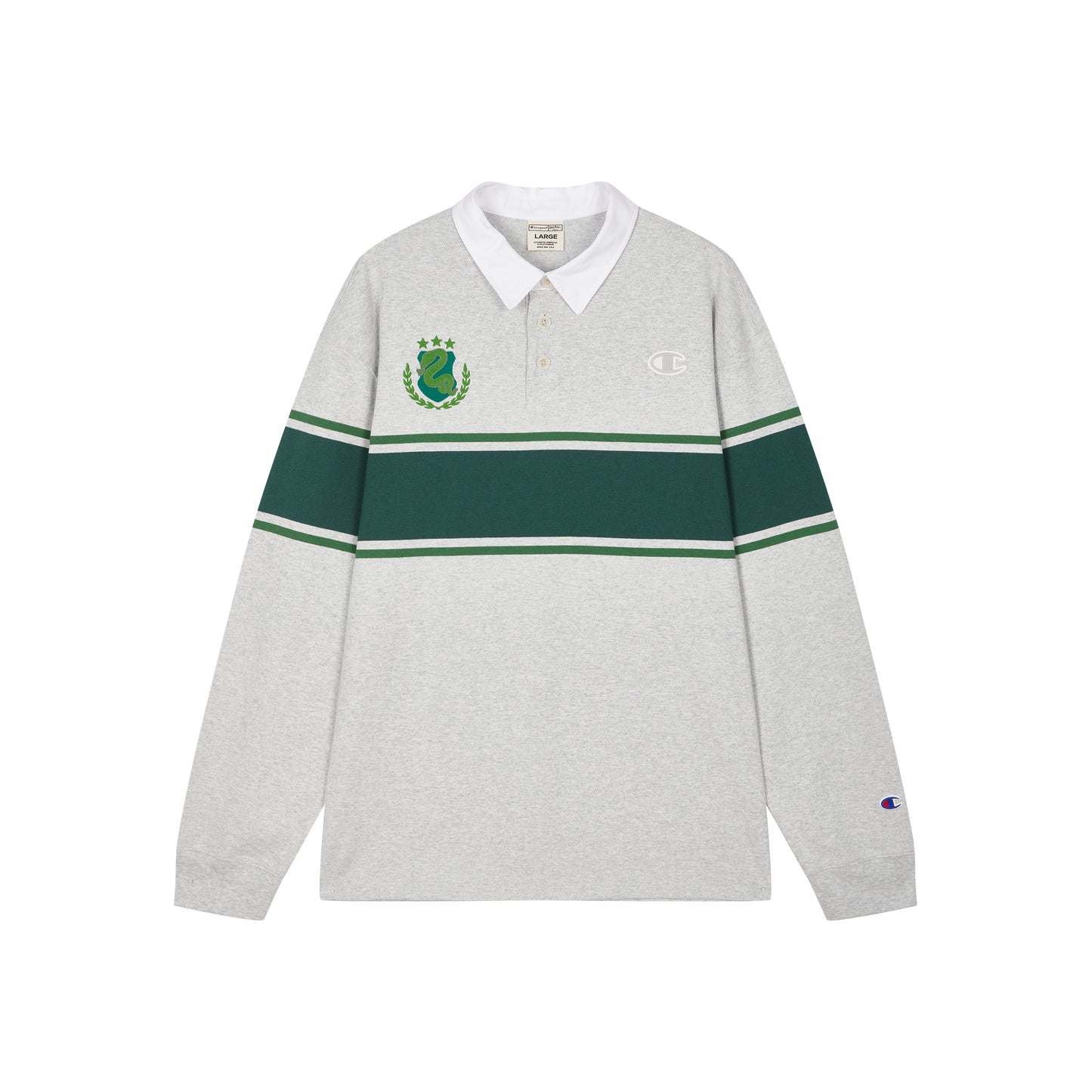 Champion x harry potter гарри поттер ко-бренд fw25 сотни тенденция простой сплайсинг столкновение мода удобный с длинными рукавами рубашки поло американская версия мужчины и женщины с одинаковыми моделями