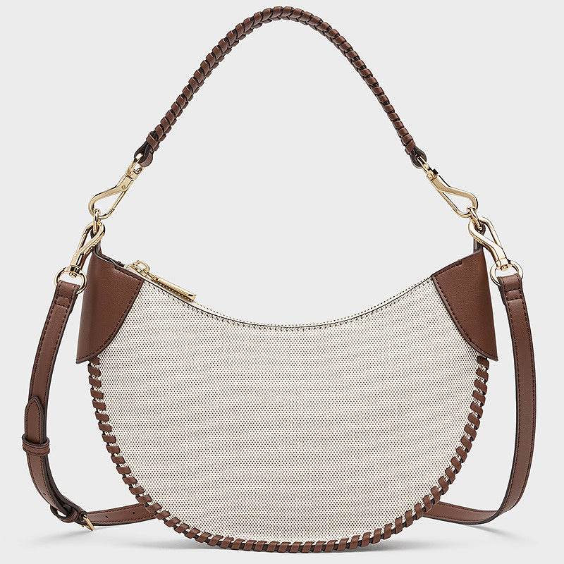 Сумка женская Charles&Keith Canvas Collection Blade Hanging Crescent - Boxette Shop
