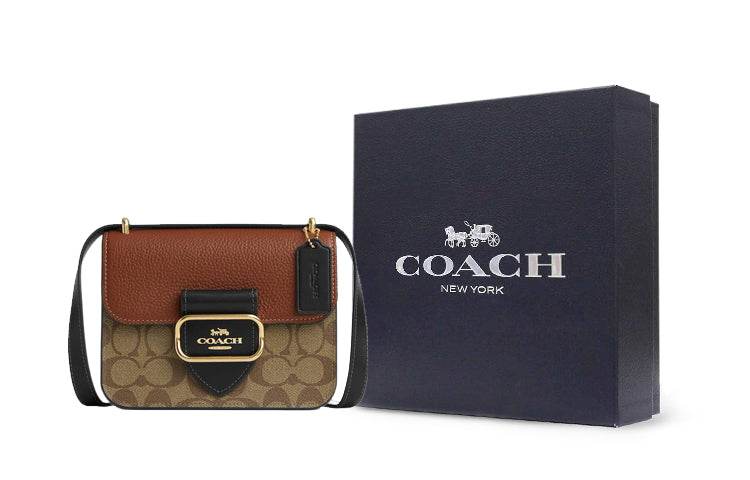 Сумка женская Coach Morgan 18 Patchwork Iconic Square - Boxette Shop