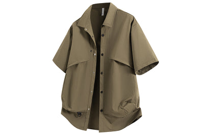 Paddy Julia Amerika yuqori ko'cha konstruktiv dizayn lapel bo'sh tasodifiy kundalik qatnov katta gangster o'zini kelishgan qulay, ko'p qirrali qisqa yengli ko'ylak modellari bilan erkaklar va ayollar